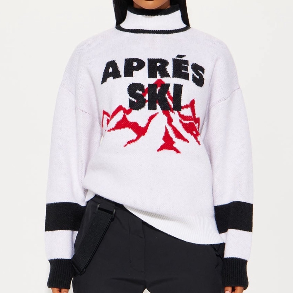 NWT Après Ski Pullover Chunky Knit Sweater – Mock Neck – Off-White – Size 2X